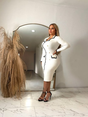 The Class Act Ribbed Blazer Dress